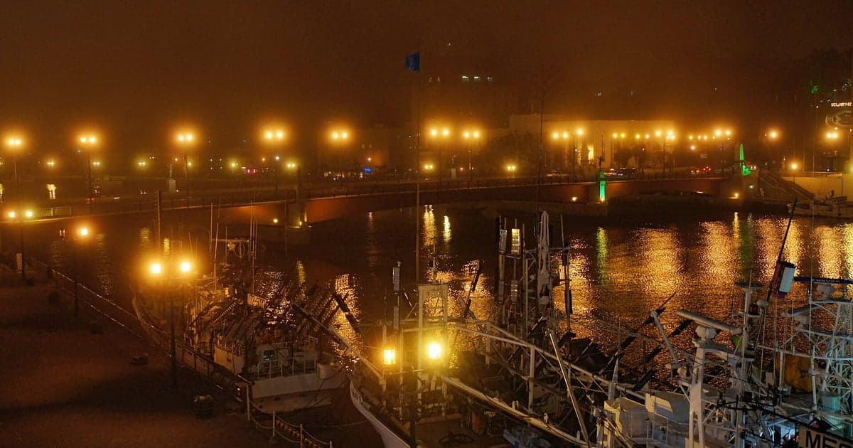 釧路の水産加工場での作業風景